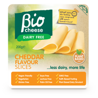Bio Cheese Cheddar Slices 200g