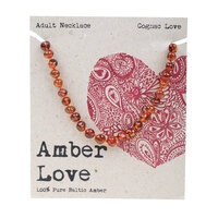 Amber Love Necklace Child Cognac Love