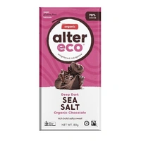 Alter Eco Organic Deep Dark Sea Salt Chocolate 80g