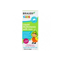 Brauer Kids Liquid Multivitamin with Iron 200ml
